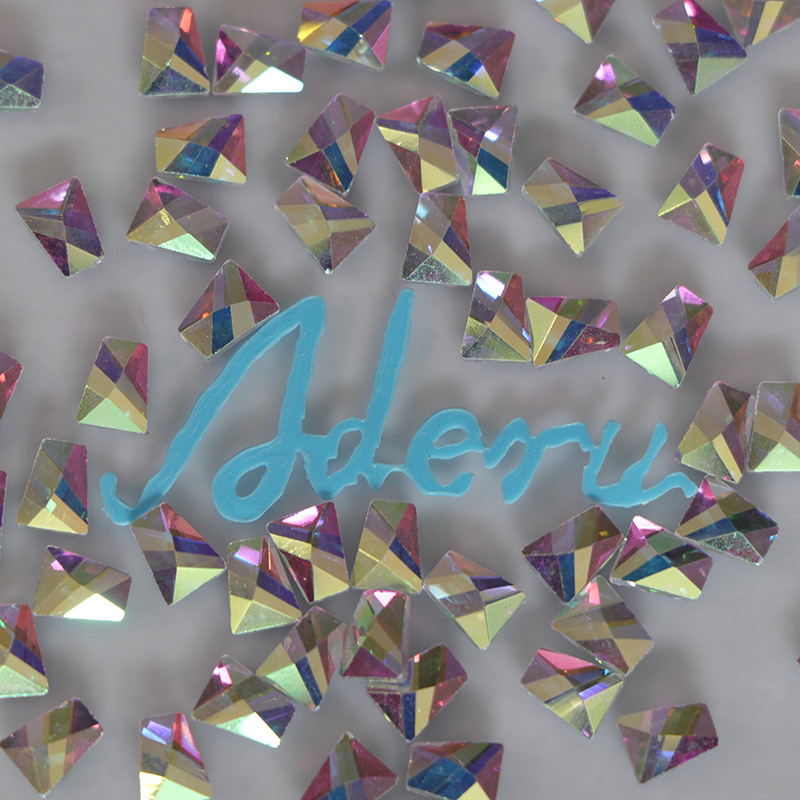 梯形超闪美甲手机壳围巾水晶烫钻