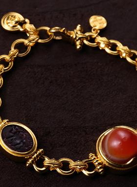 梧桐雨造办处细工足金年轮年轮手链