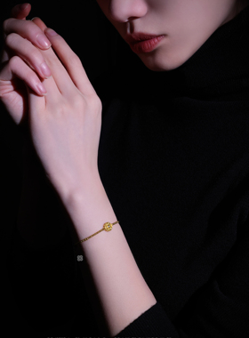 梧桐雨造办处细工足金金缕如意手链