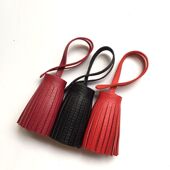 DIY包包真皮流苏挂件6.5cm全皮手工包包挂饰钥匙扣配饰时尚 礼物