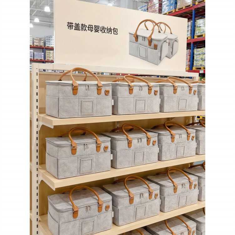 妈咪包母婴外出轻便高颜值手提毛毡多功能大容量车载尿不湿收纳包
