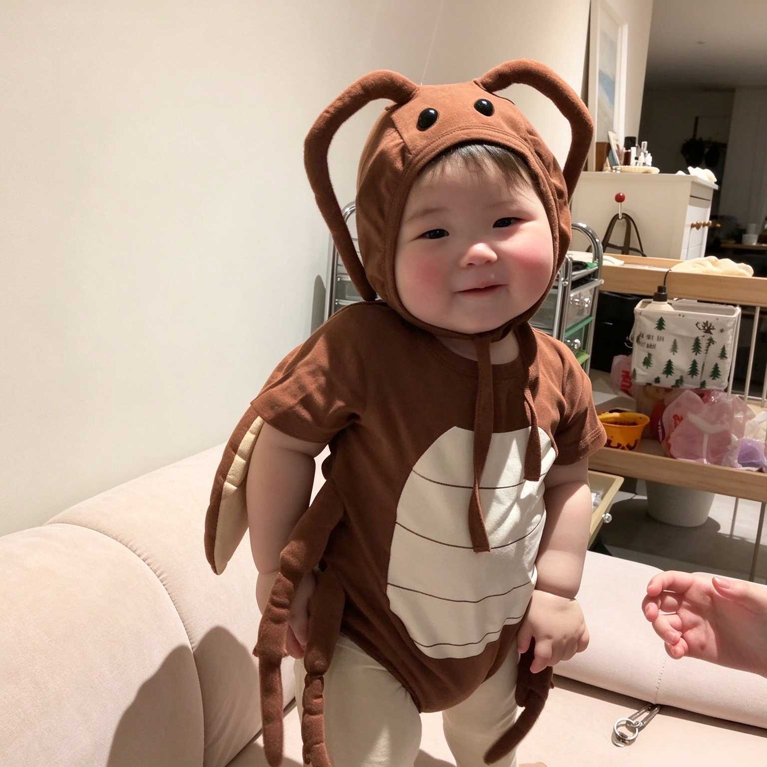 婴儿衣服蟑螂造型连体衣宝宝搞怪拍照爬行服搞笑卡通可爱包屁衣怪