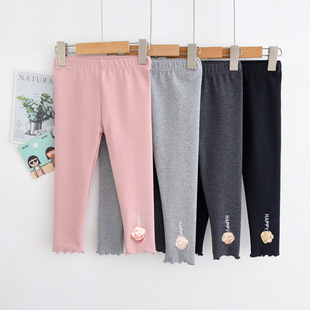 2025女童打底裤秋款外穿女童裤跨境款式秋季童装95%棉高弹力