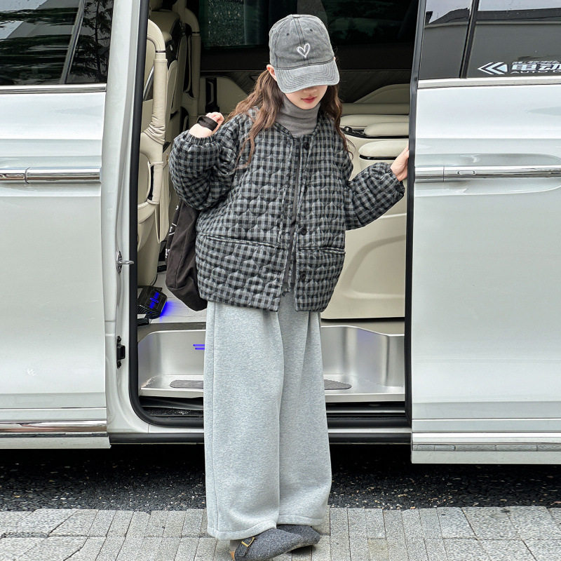 女童棉衣外套秋冬装2025新款儿童洋气时髦夹克大童夹棉保暖棉袄潮