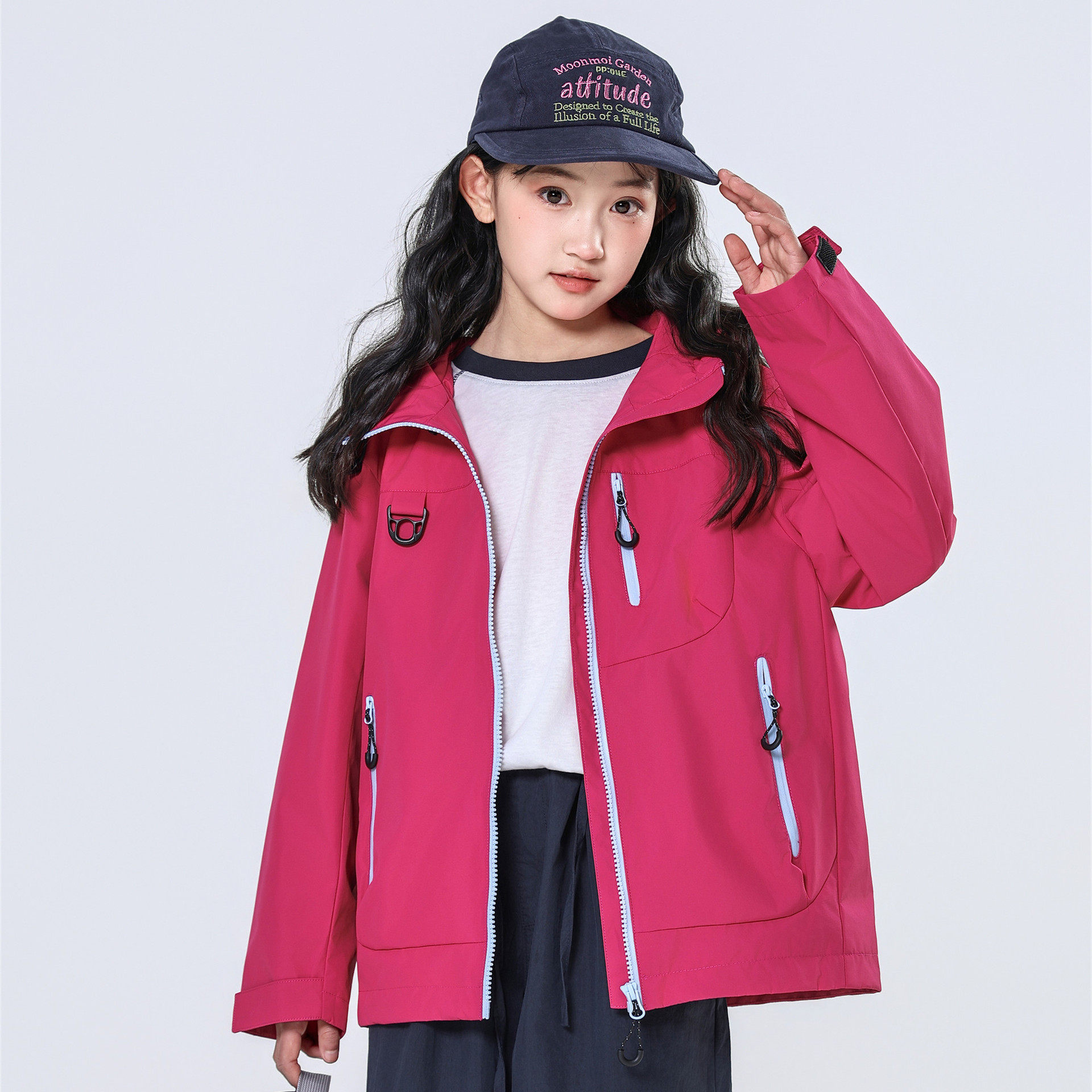 2026春季新款儿童冲锋衣男童女童防风防水户外徒步服风衣外套春秋