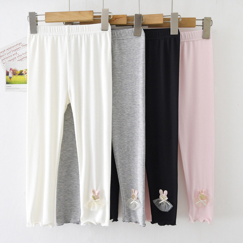 女童夏季打底裤九分裤外穿内搭童裤木耳边夏款薄款女宝裤子跨境款,童装/婴儿装/亲子装,打底裤,淘宝优惠券,粉丝福利购,淘宝优惠卷