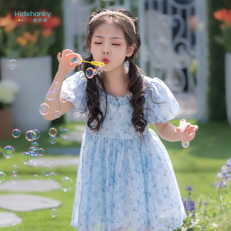 丢手绢女童甜美公主风连衣裙春夏