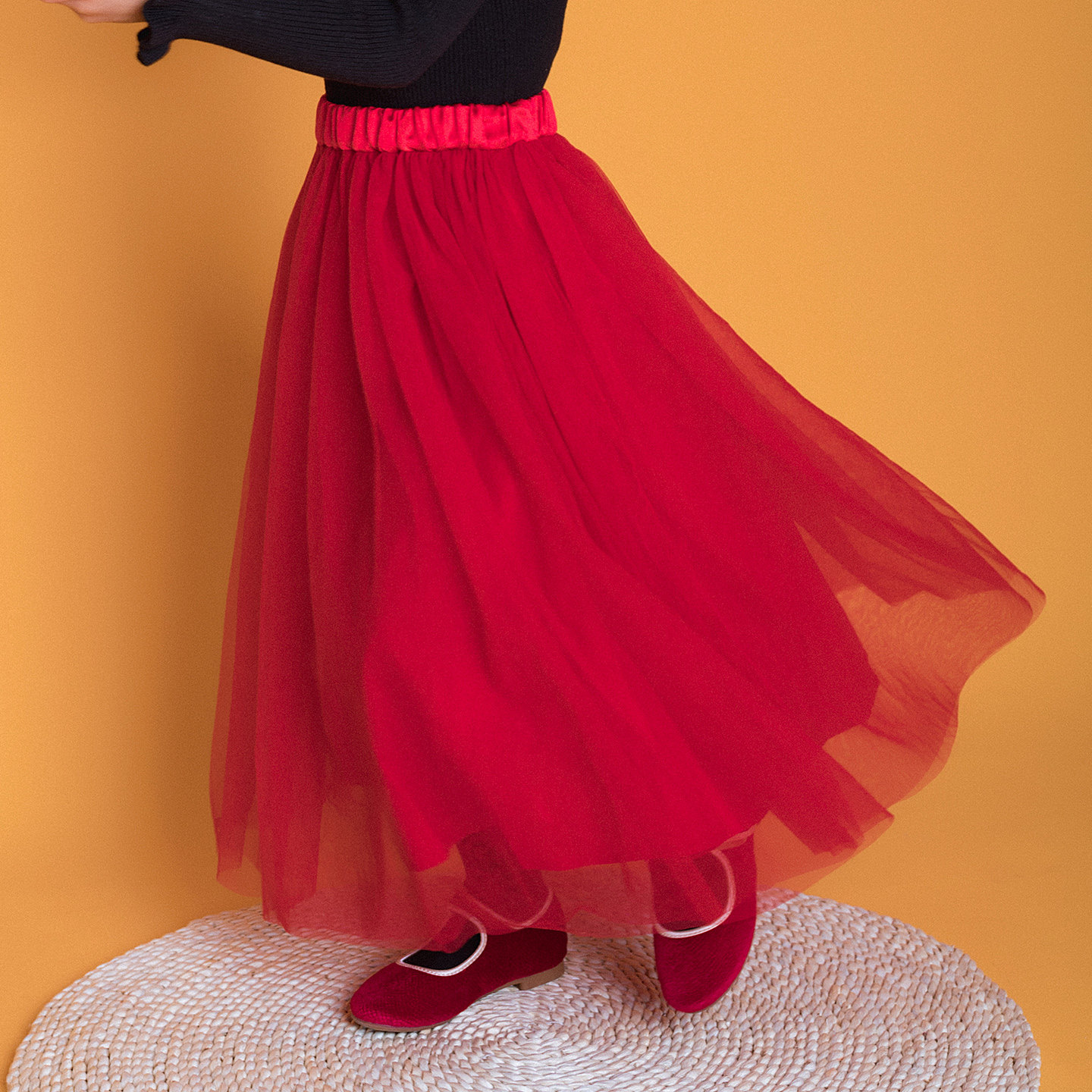 丢手绢童装女童新年衣服红色网纱半身裙春夏女宝周岁洋气漂亮裙子,童装/婴儿装/亲子装,半身裙,淘宝优惠券,粉丝福利购,淘宝优惠卷