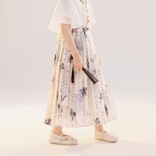 丢手绢童装女童改良汉服半身裙女宝宝马面裙2026春新中式古装裙子