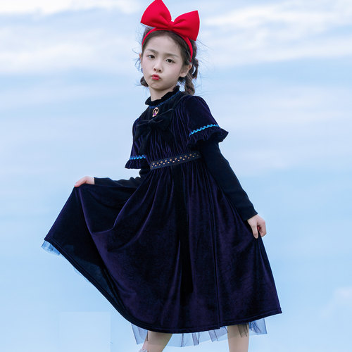 丢手绢女童魔女琪琪cos服公主裙