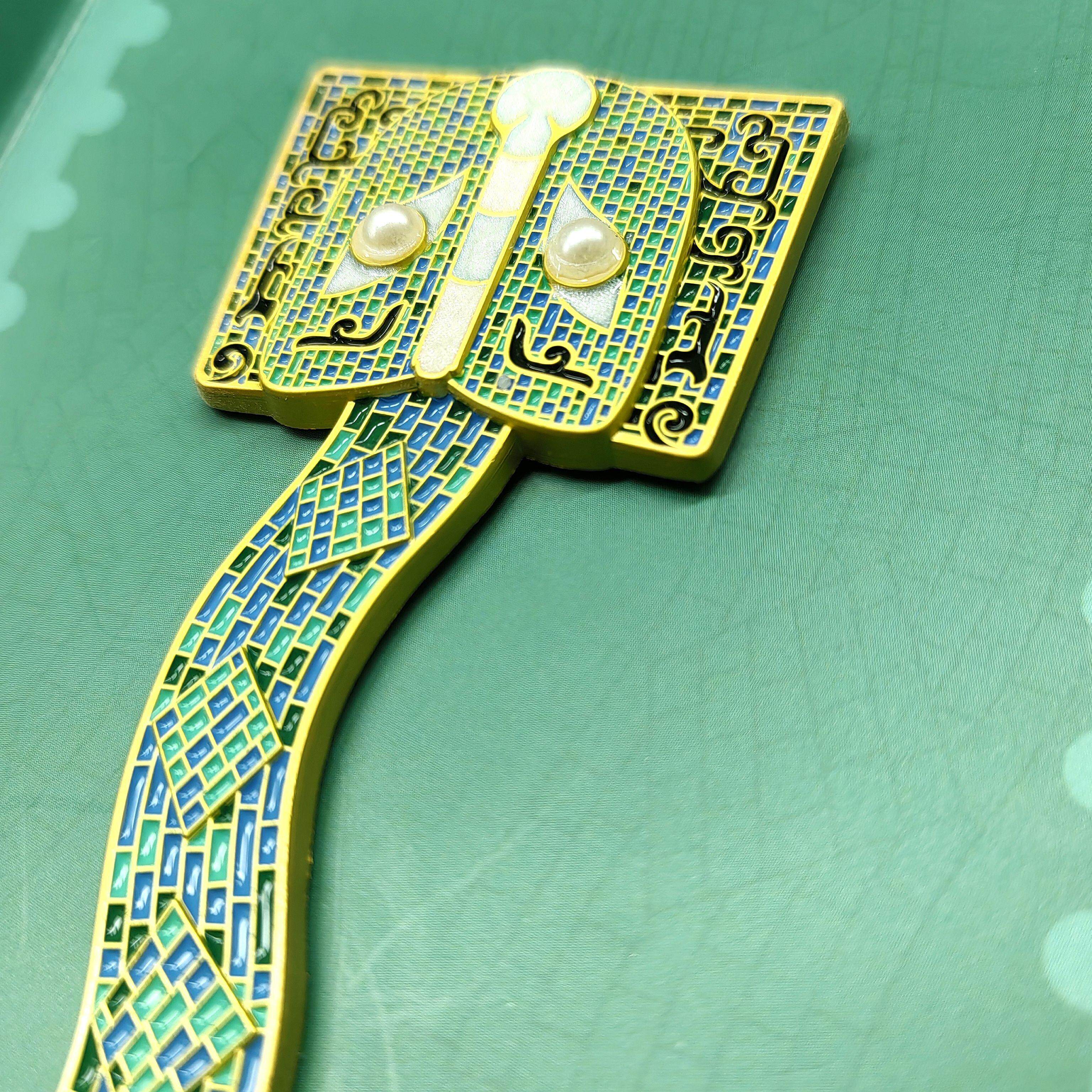 中国考古博物馆兰台邮局绿松石龙形器冰箱贴金属文创纪念品送礼物