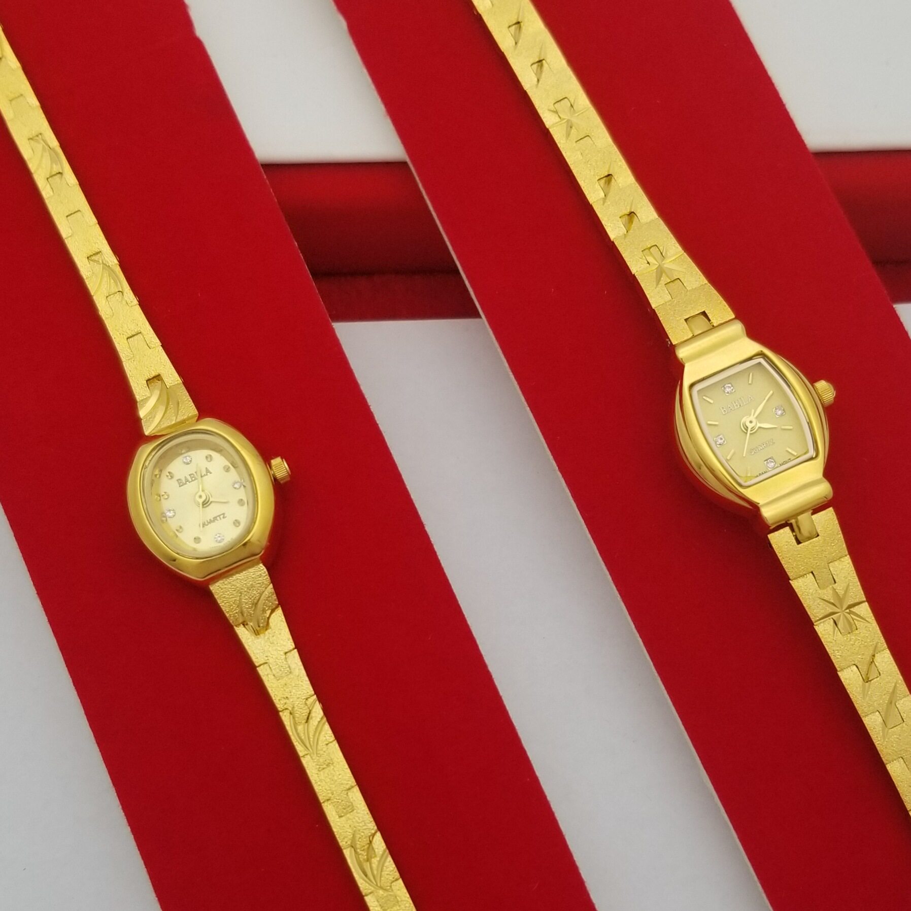 精美越南沙金手表24k金色女表进口机芯防水强保色