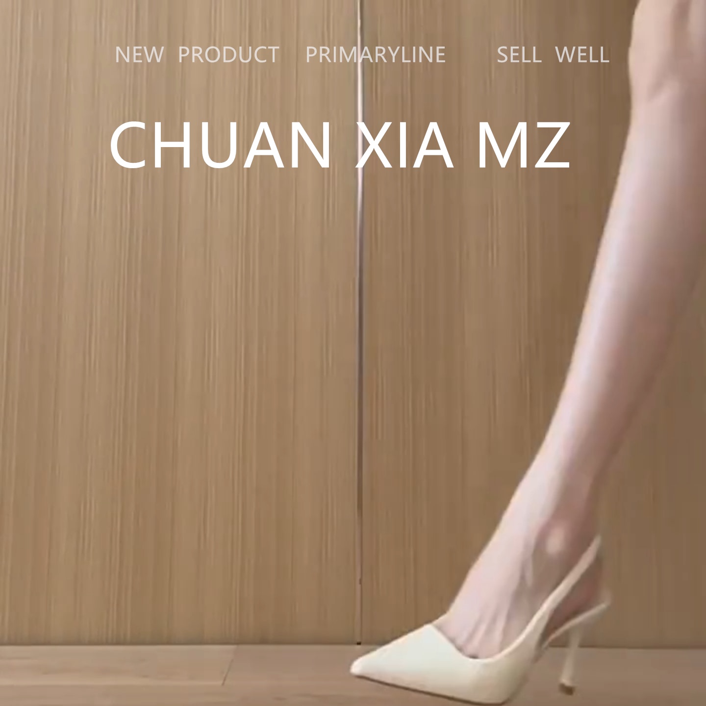 羊皮版！极简风白色细跟单鞋女真皮尖头高跟鞋通勤后绑带包头凉鞋