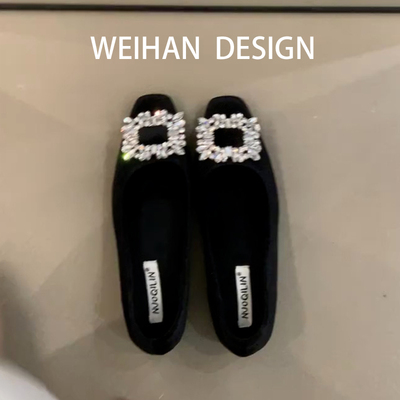 羊皮版！内增高水钻方扣