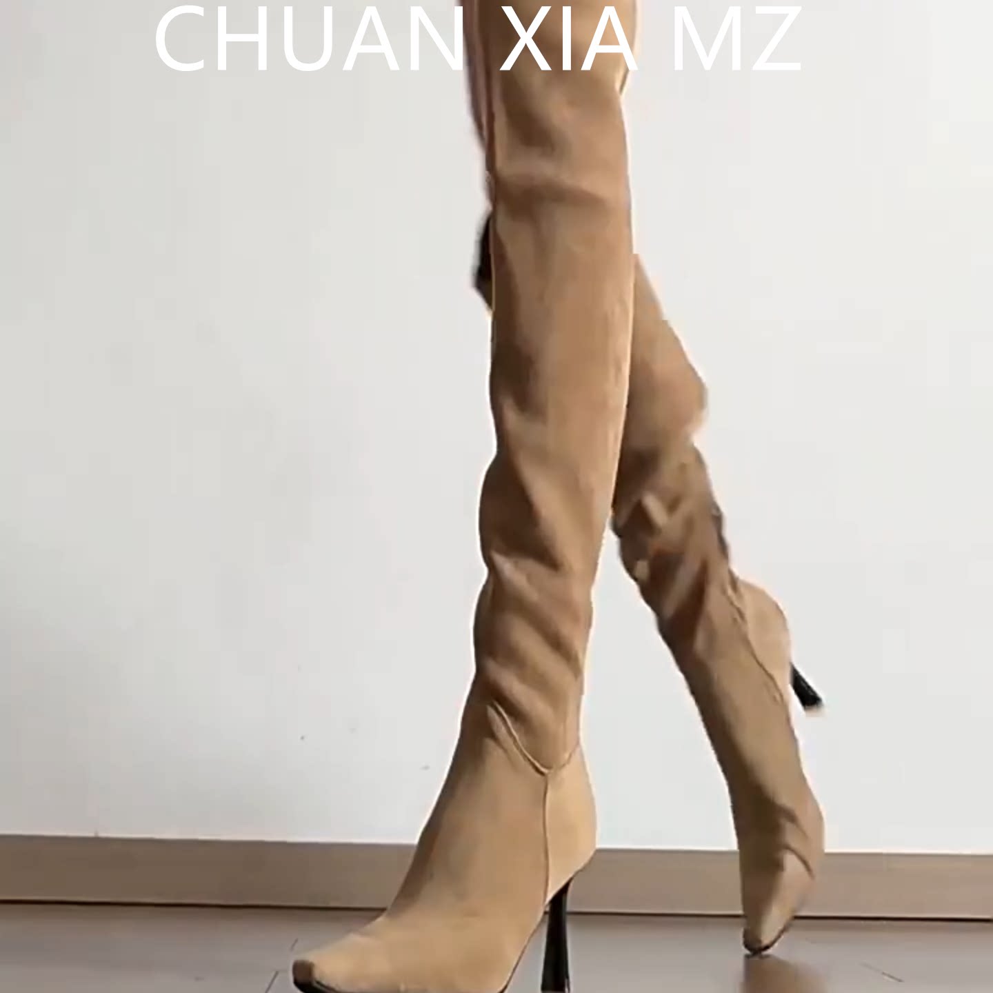 羊皮版!性感尖头细跟长