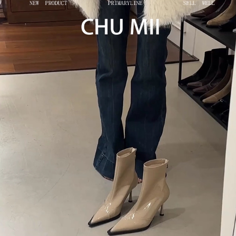 羊皮版~尖头短靴女复古漆