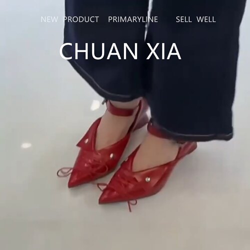 羊皮版~欧美辣妹坡跟高跟