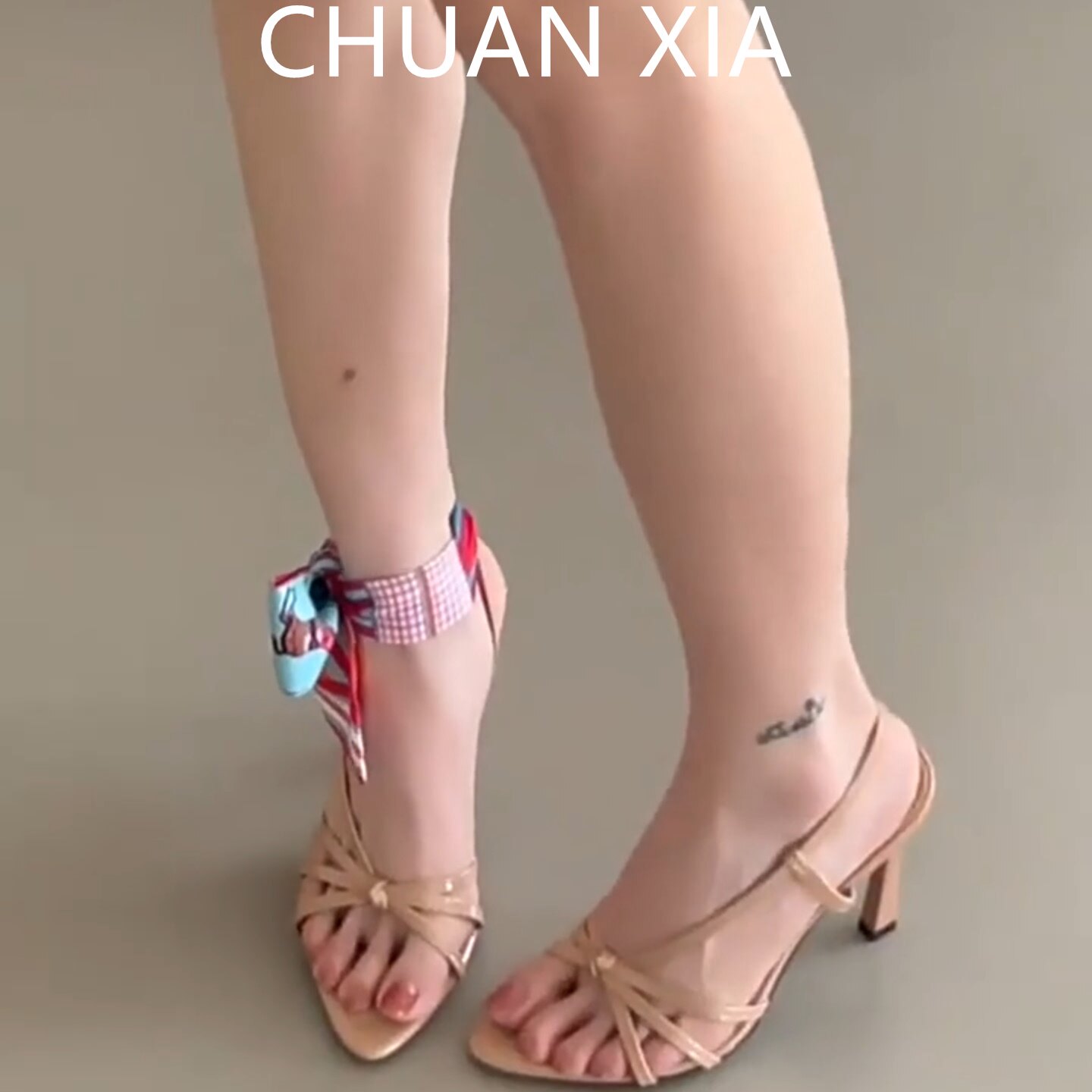 羊皮版-法式气质细跟一字