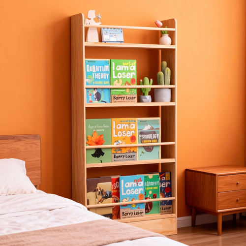 儿童阅读书收纳架落地挂墙展示架