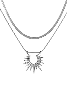 钛钢蛇骨链男叠戴项链