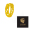 Chinese Loong Earrings Gold Single+Gift Box