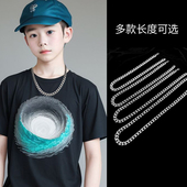 儿童项链男孩潮个性 街舞走秀搭配男童装 饰潮流街头嘻哈钛钢古巴连