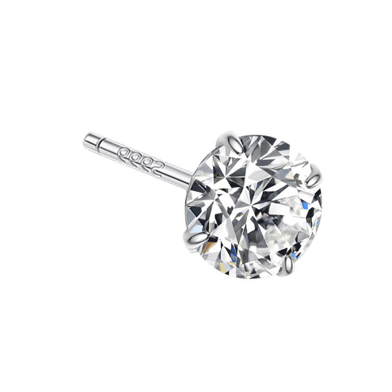 s999纯银高级感锆石男女耳钉