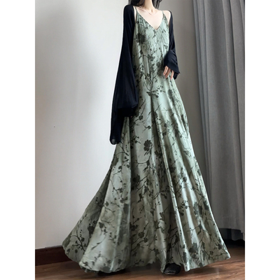 读衣术水墨丹青轻国风吊带裙