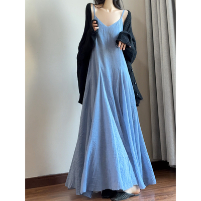 读衣术清冷感文艺感禅意吊带裙