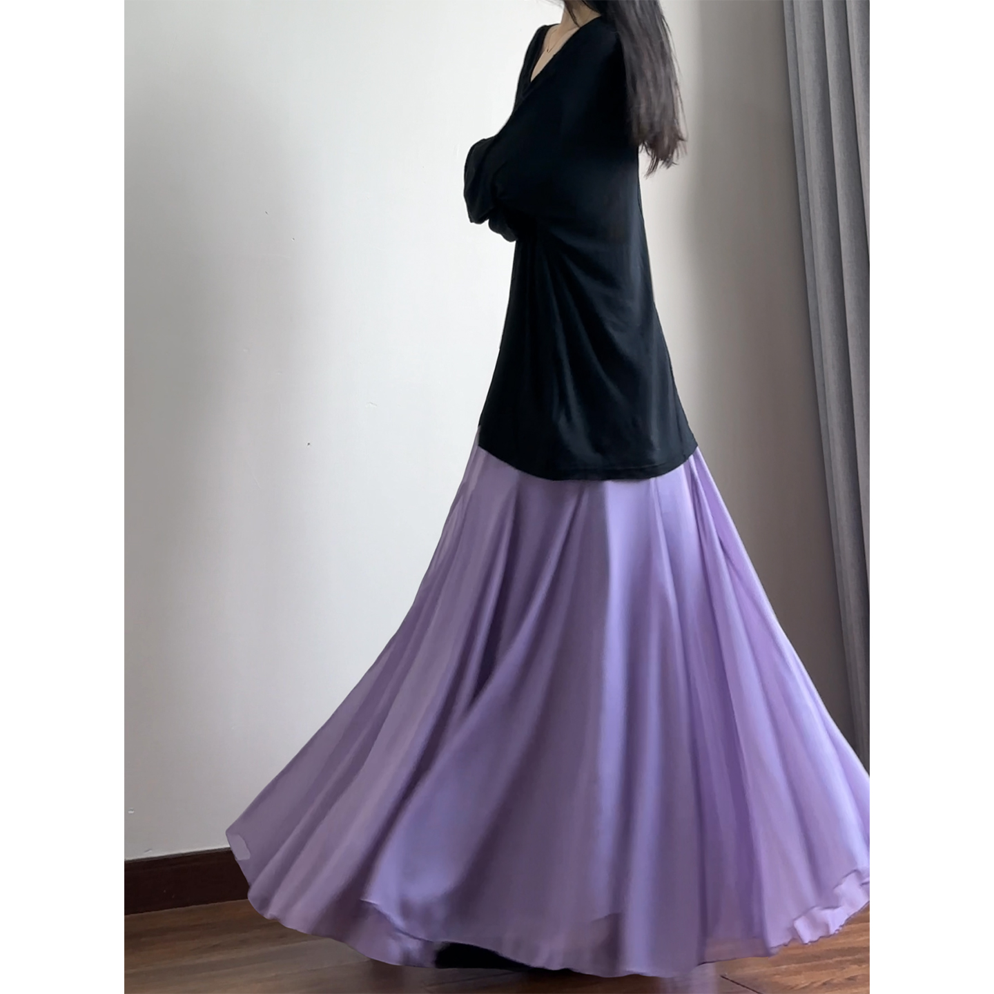 读衣术夏日轻薄飘逸半身裙子长款