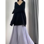 中长款 遮屁股加厚套头毛衣秋冬高级感保暖内搭宽松慵懒风百搭上衣