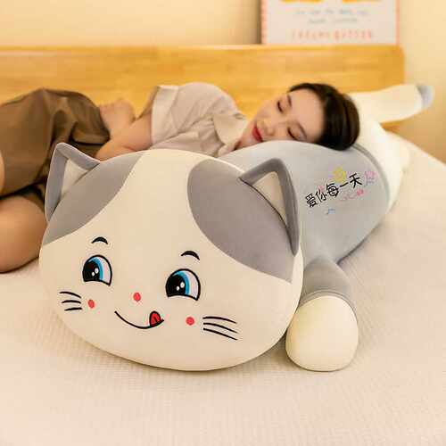动物长条睡觉抱枕大号猫咪毛绒玩具娃娃儿童女生生日礼物靠枕