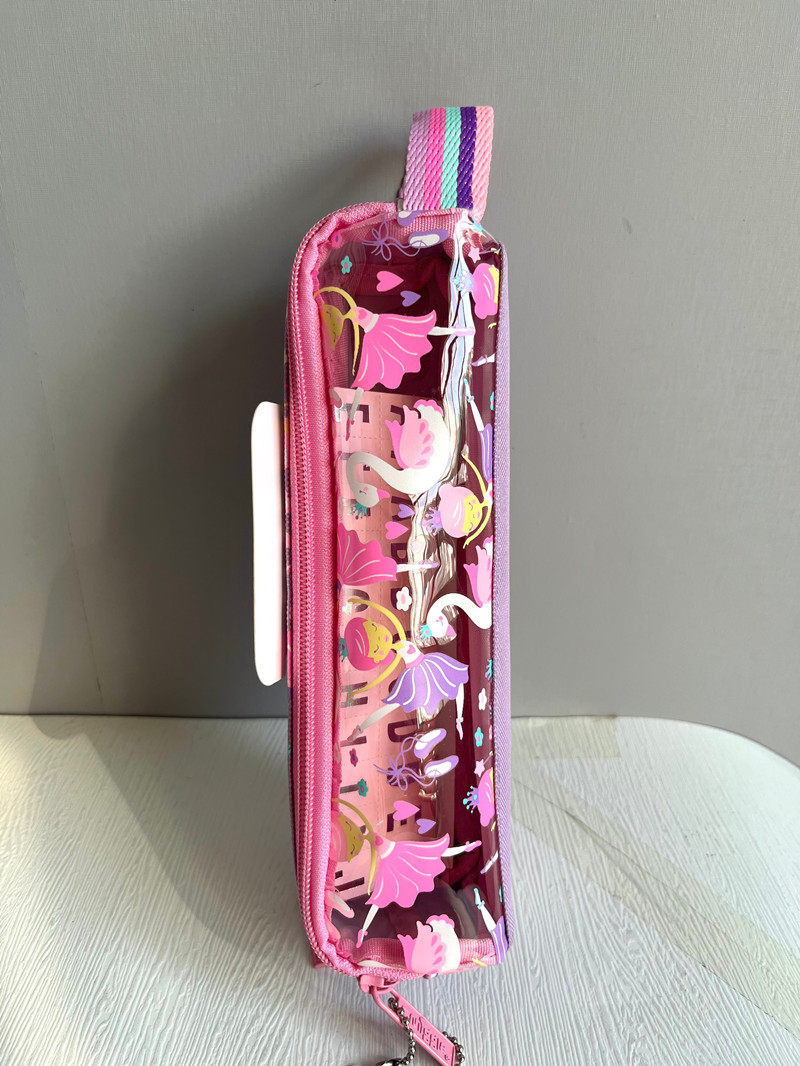 AUSTRALIA SMIGGLE NEW SPOT STUDENT PENCIL CASE KIDS GIRLS BOYS PINK BALLET DANCE CARTOON CUTE