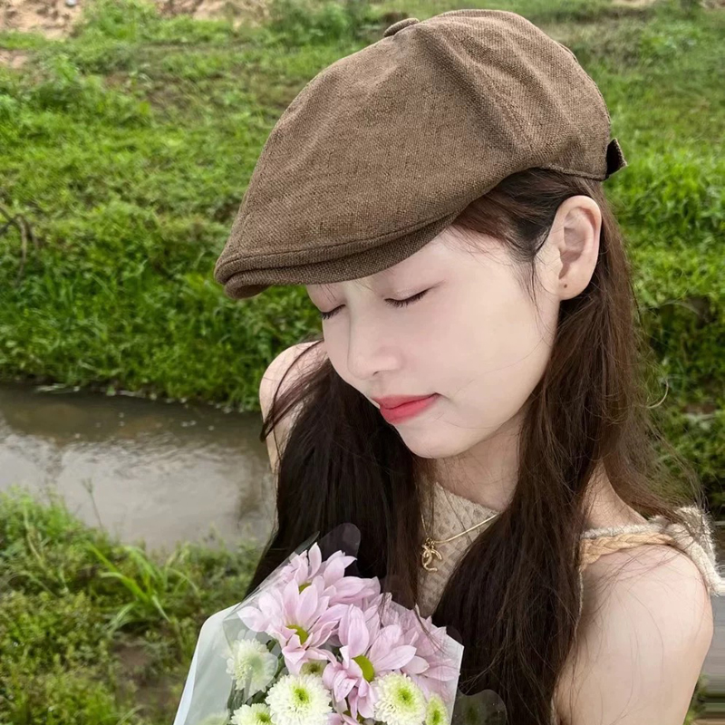 贝雷帽英伦复古男女春夏薄款透气