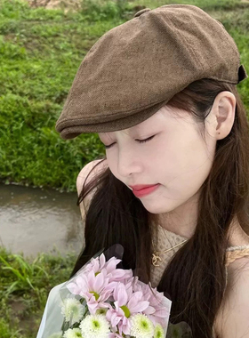 贝雷帽英伦复古男女春夏薄款透气