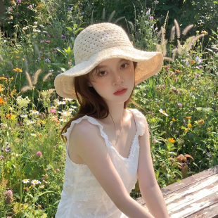 高级感超好看渔夫帽女夏2026新款大檐防晒遮阳海边度假风太阳草帽