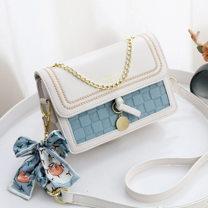 包包女包2026新款时尚小方包斜挎包送女朋友撞色单肩高级感学生包