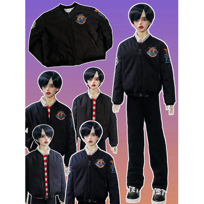 3分bjd美式飞行员夹克娃衣外套3分体棉衣棉服外套棒球服外套娃衣