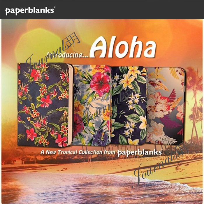 现货Paperblanks Aloha夏威夷印花图案系列笔记本记事本华丽精美