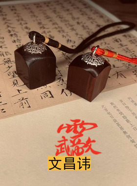 小号迷你文昌讳印章天师道经师宝阳平治都功檀枣木道系实木章定制