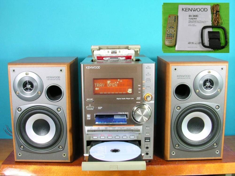 建伍sV3MD,日本那边全面打理换全新光头和皮带，支持CD,MD,磁带！