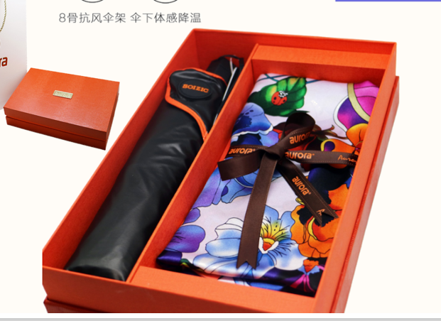 正品奥罗拉丝巾礼盒套装定制送礼