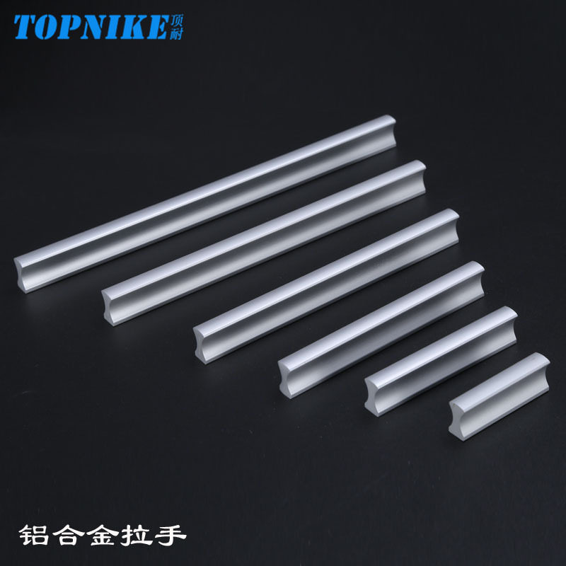 生产哑光太空铝合金拉手书柜衣柜橱柜家具抽屉把手条形长条简约款