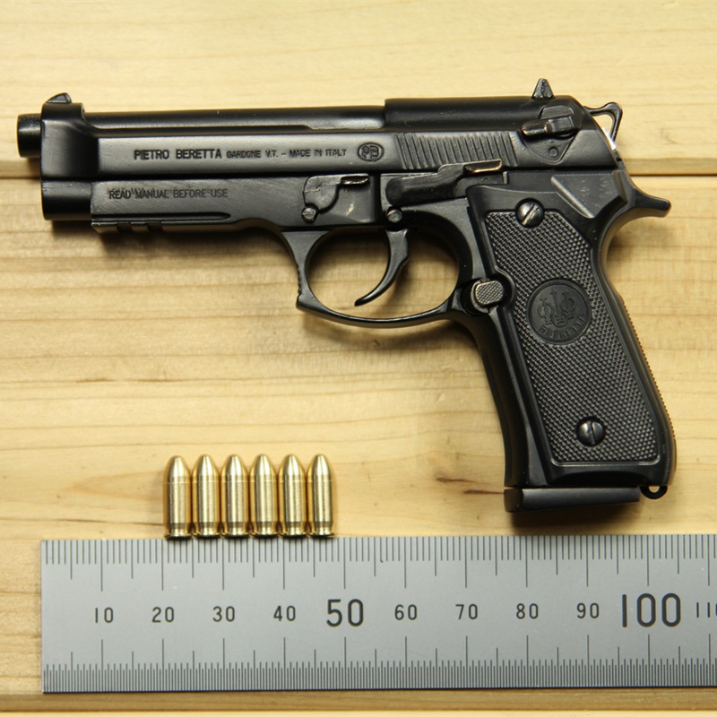 1:2.05合金帝国抛壳枪模型金属合金BERETTA M92A1可拆卸不可发射