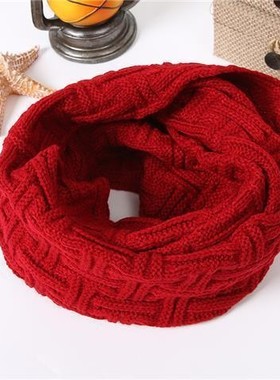 巨好看大红色针织毛线围脖女款2025新款冬女围巾秋冬护颈保暖加厚