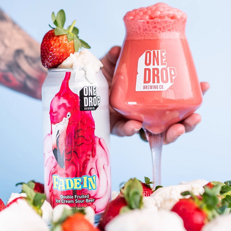 澳洲进口一滴果泥黯液航线/烈火浪潮双重水果冰淇淋酸艾尔啤酒