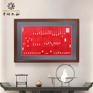 中医收藏 医针样谱 针谱样品 针谱模型 带相框 针灸针收藏展览