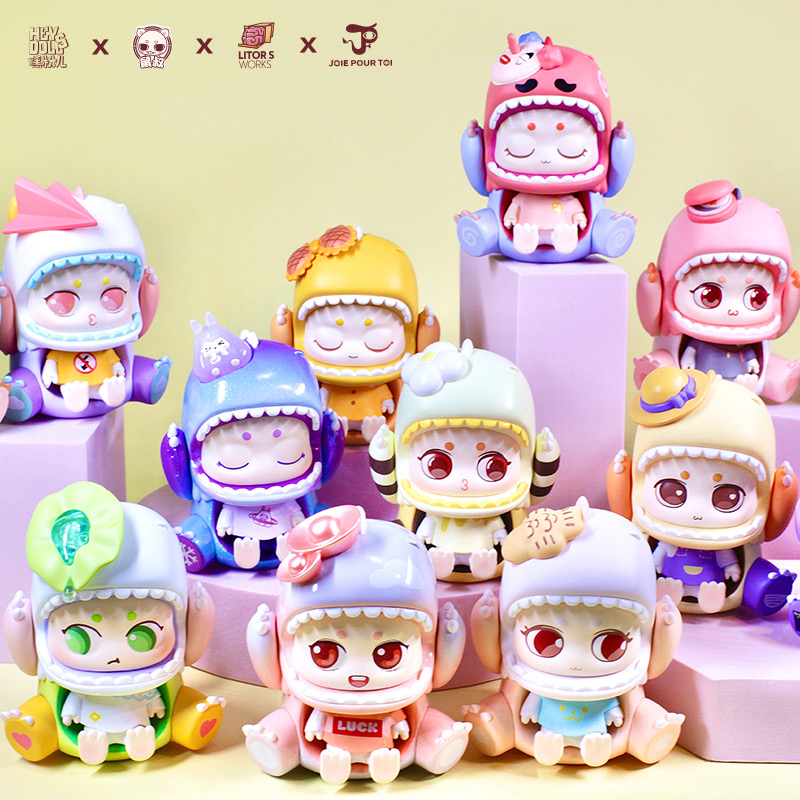 正版 恐龙妹kibbi旅行日记盲盒手办潮玩具圣诞现货嘿粉娃娃确认款