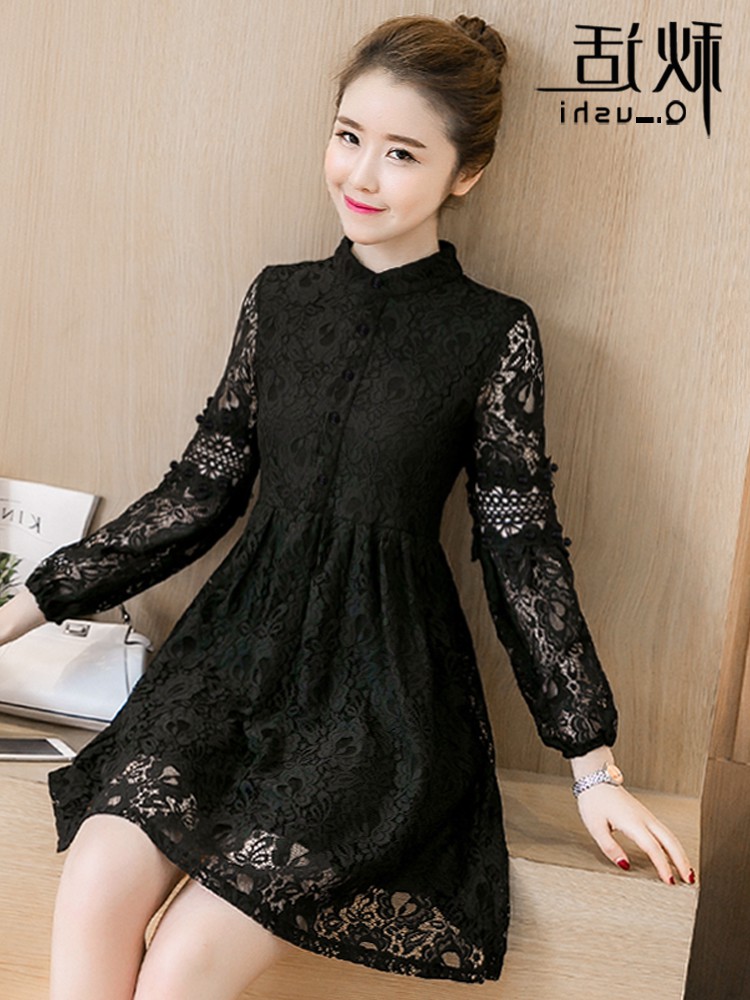 iefmg爱依服美迹蕾丝连衣裙子女装春秋季2020年新款春装轻熟风小