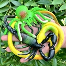 吓人眼镜蛇儿童玩具静态昆虫动物模型 软胶黄色仿真蛇蜘蛛蝎子套装